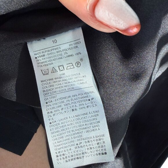 BANANA REPUBLIC Black Pencil Work Holiday Skirt Size 10 - Picture 8 of 8